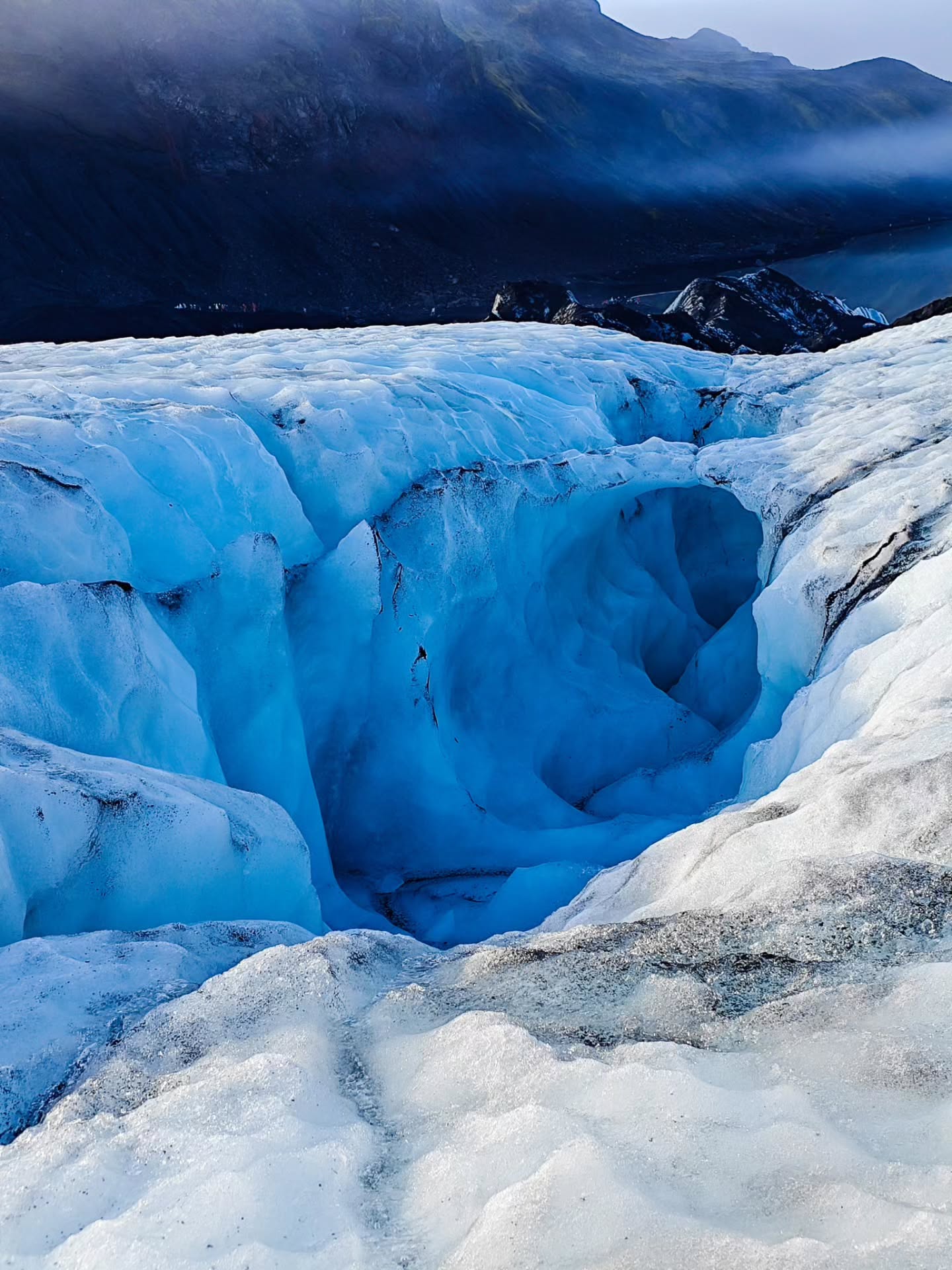 Vue de Glacier Sólheimajökull