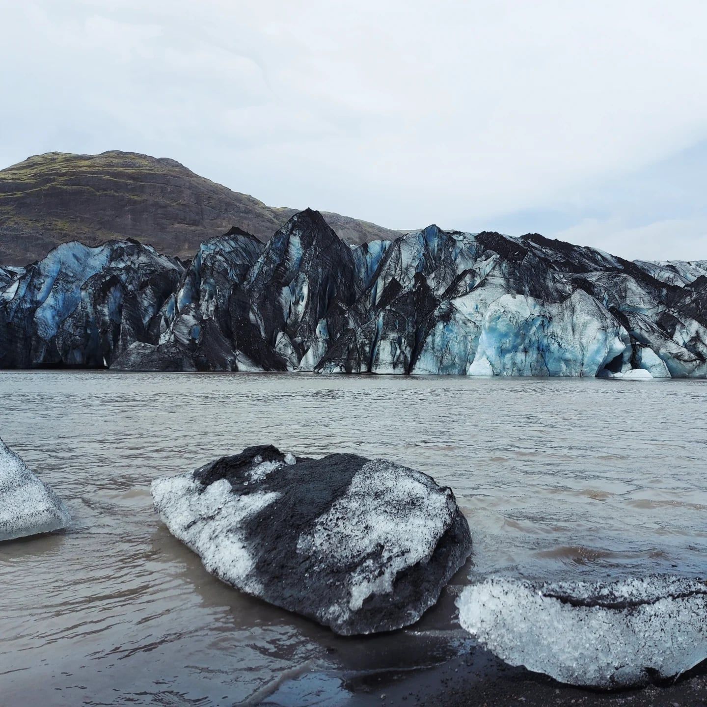 Vista de Glaciar Sólheimajökull